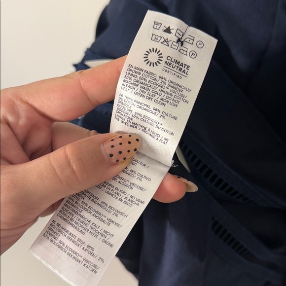 NWT Reformation Adalyn Sleeveless Navy Linen Shift Dress Size M - Picture 10 of 13